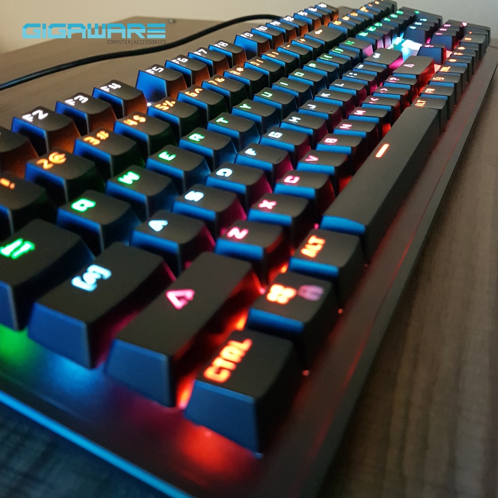 Gigaware K880 Mechanical Keyboard 104 Key Computer Wired Gaming ...