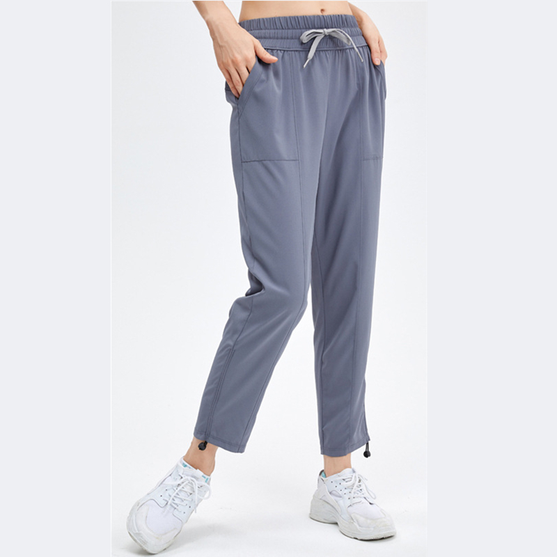 Women Drawstring Loose Sport Pants Breathable Pants For Outdoor Running