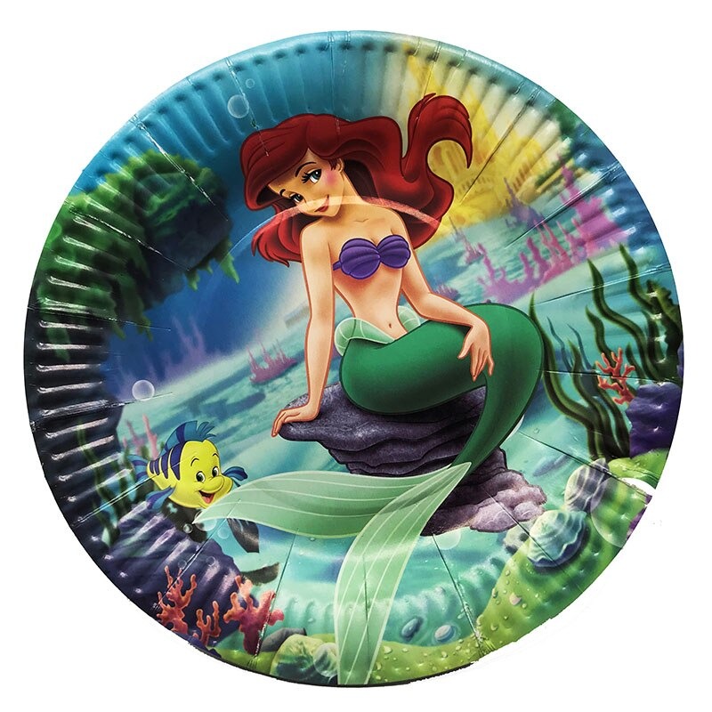 Little Mermaid paper plates Little Mermaid party supplies Little