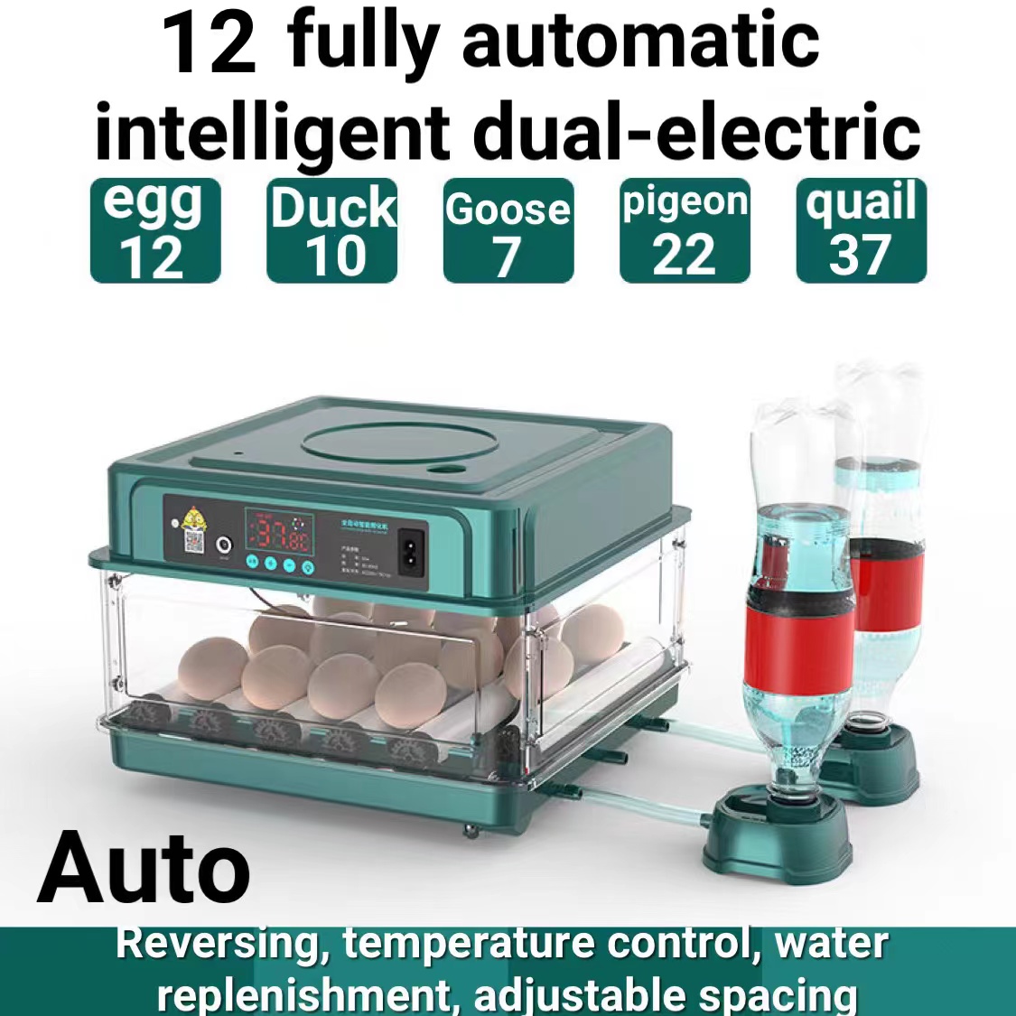 【Local Ready stock】15/36/64/130 Eggs Incubator Automatic Digital