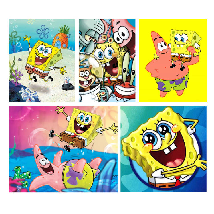 SpongeBob SquarePants(Canvas) Full Round Drill Diamond Painting 30*40CM