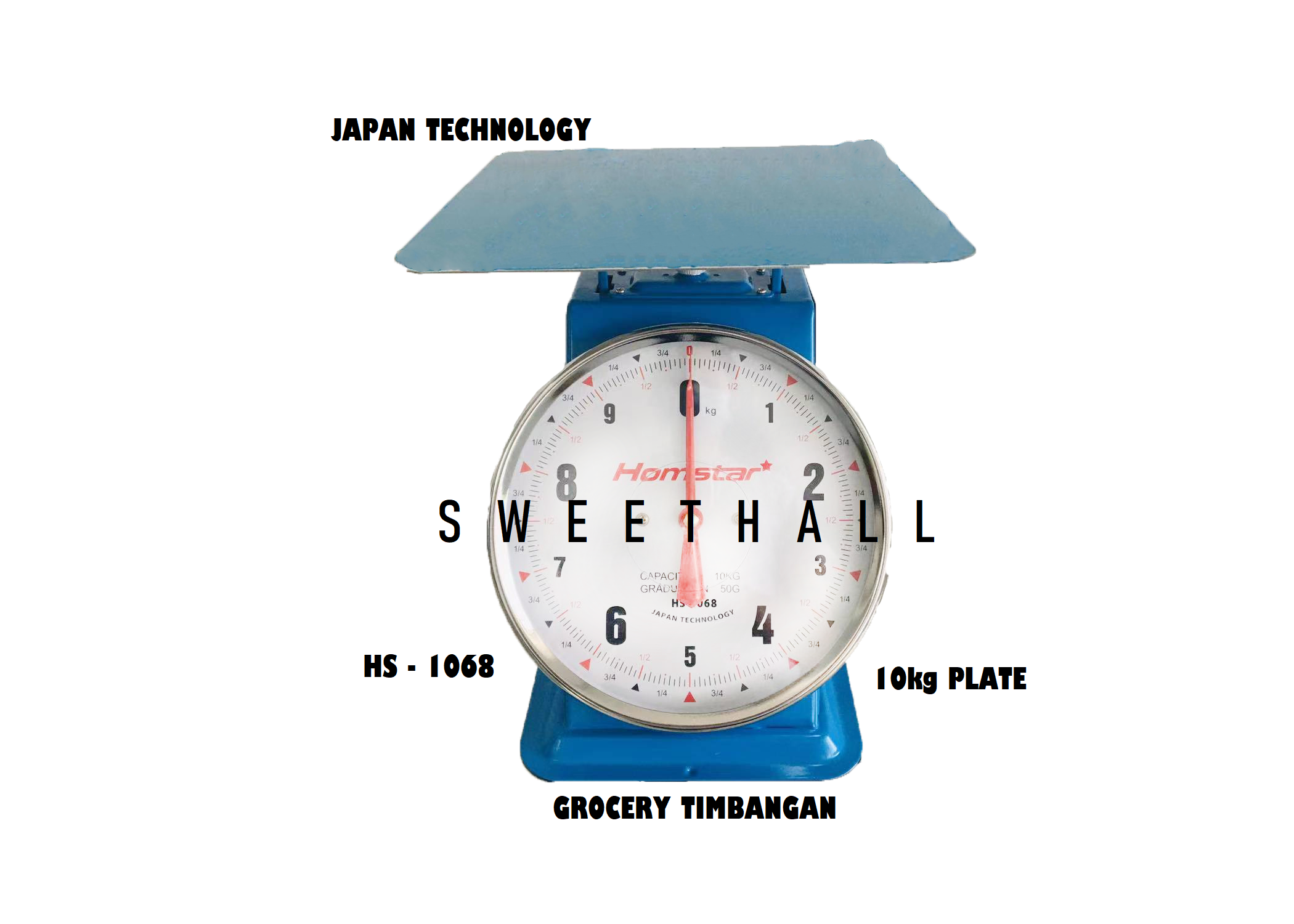 TIMBANGAN Grocery 10KG PLATE Mechanical Scale Marketuse scale Transferable table scale