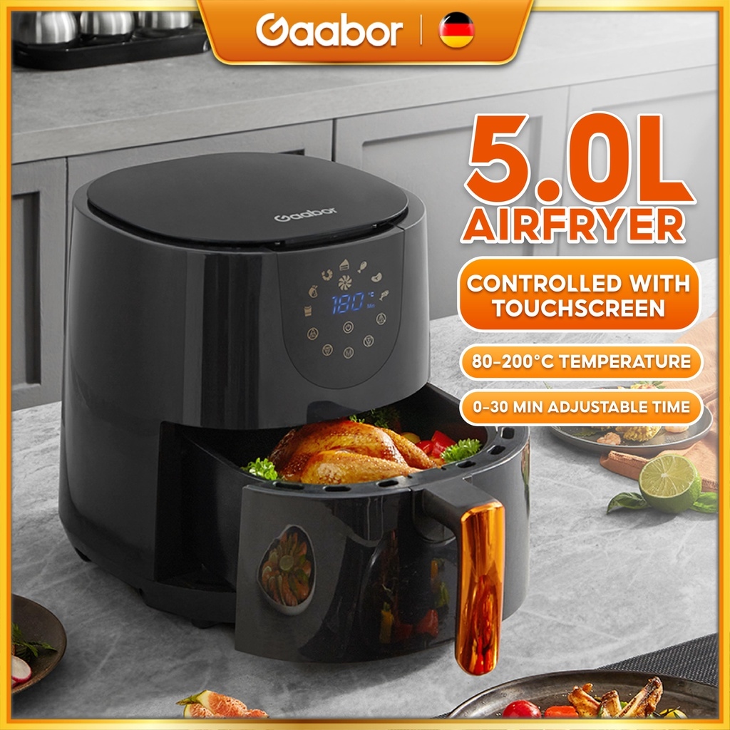 Gaabor Air Fryer 5L Digital Control Hot Oven Oil Free Healthy Cooker