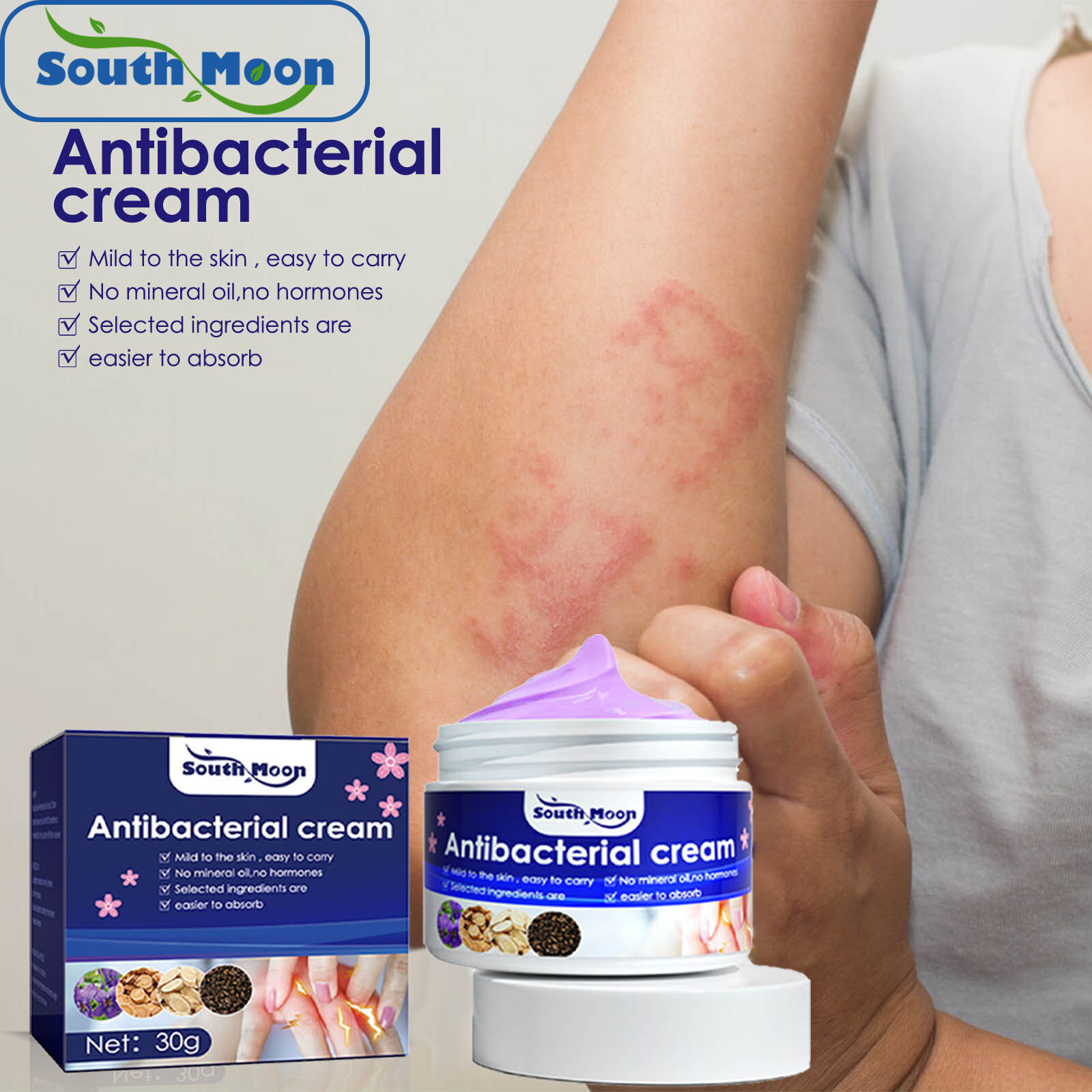 [100% EFFECTIVE ]South Moon Anti Bacterial Eczema Cream Anti Itching ...