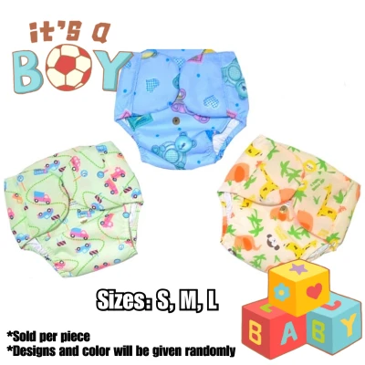 Washable Cloth Diaper Cover Cute Printed Waterproof Lampin Cover Fits 0-12 months (Sold per Piece) B