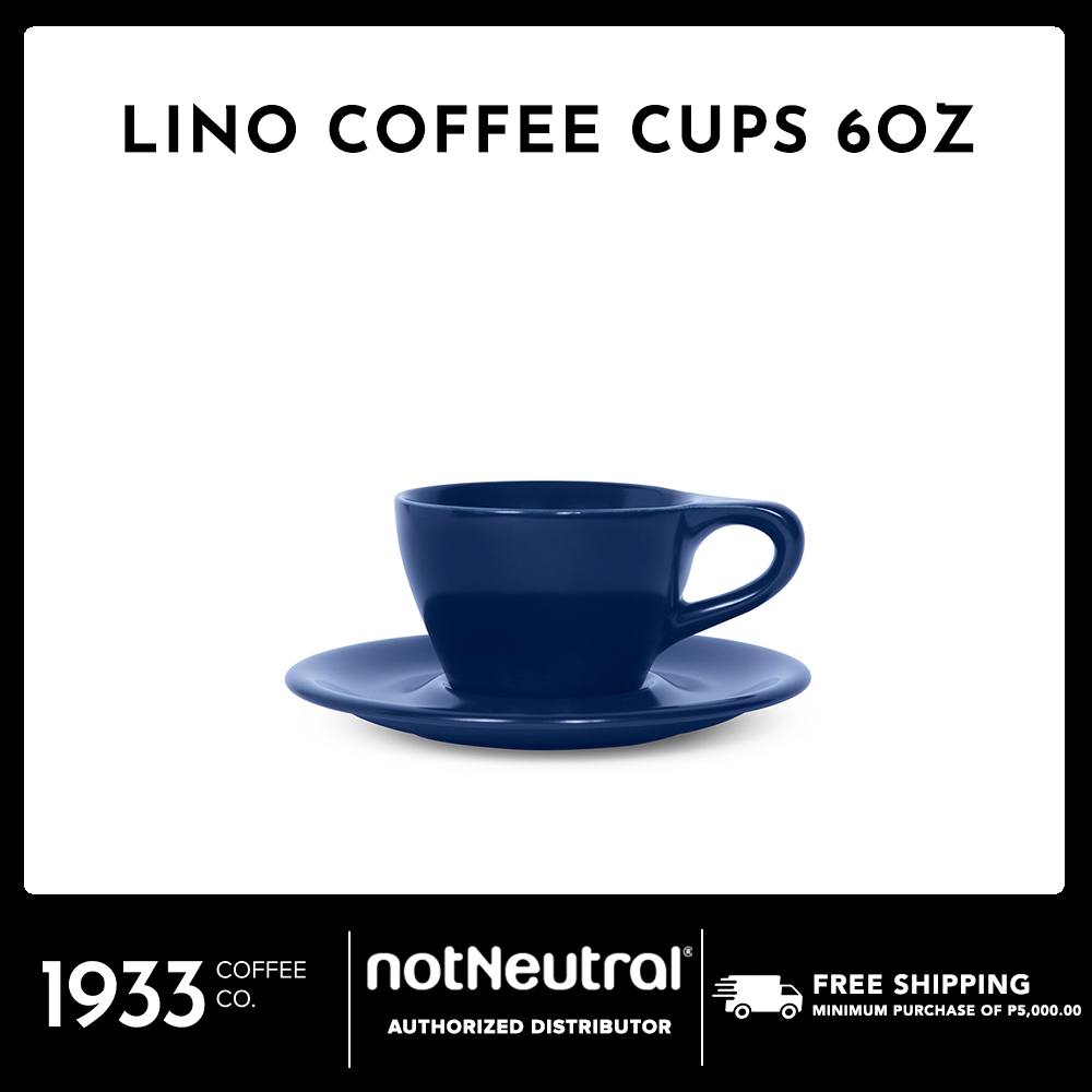 notNeutral Double Cappuccino Cup and Saucer - Matte Black