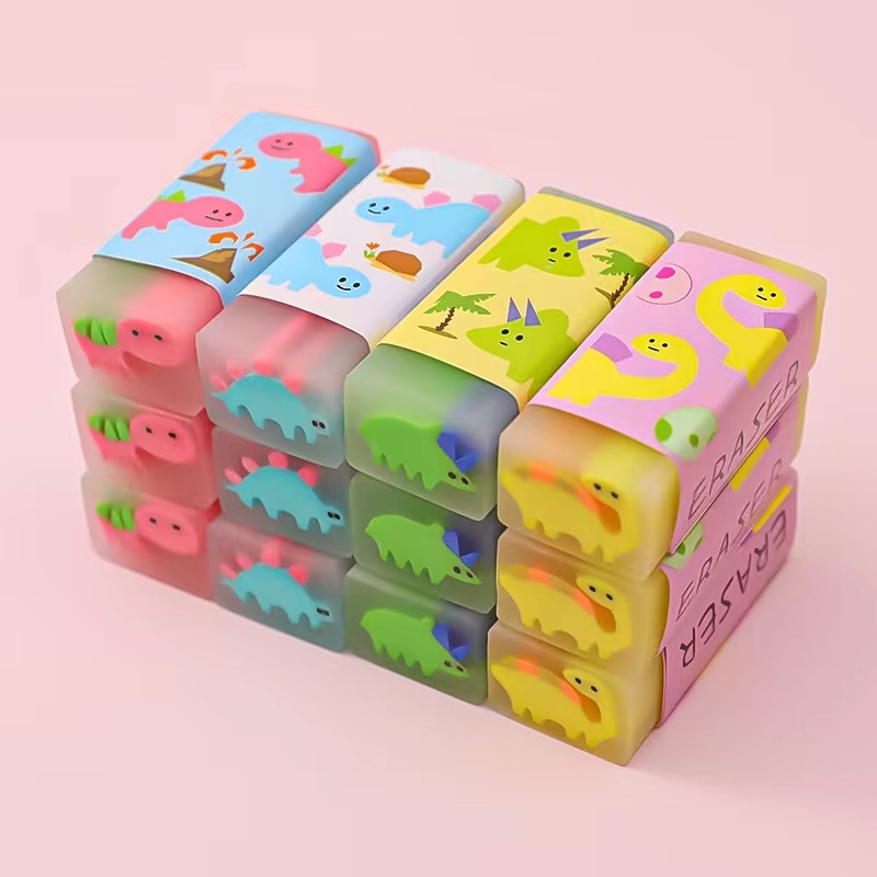 One Fun Eraser 【Random shipments】 Dinosaur Erasers / Fruit Eraser /Cute Novelty Pencil ...