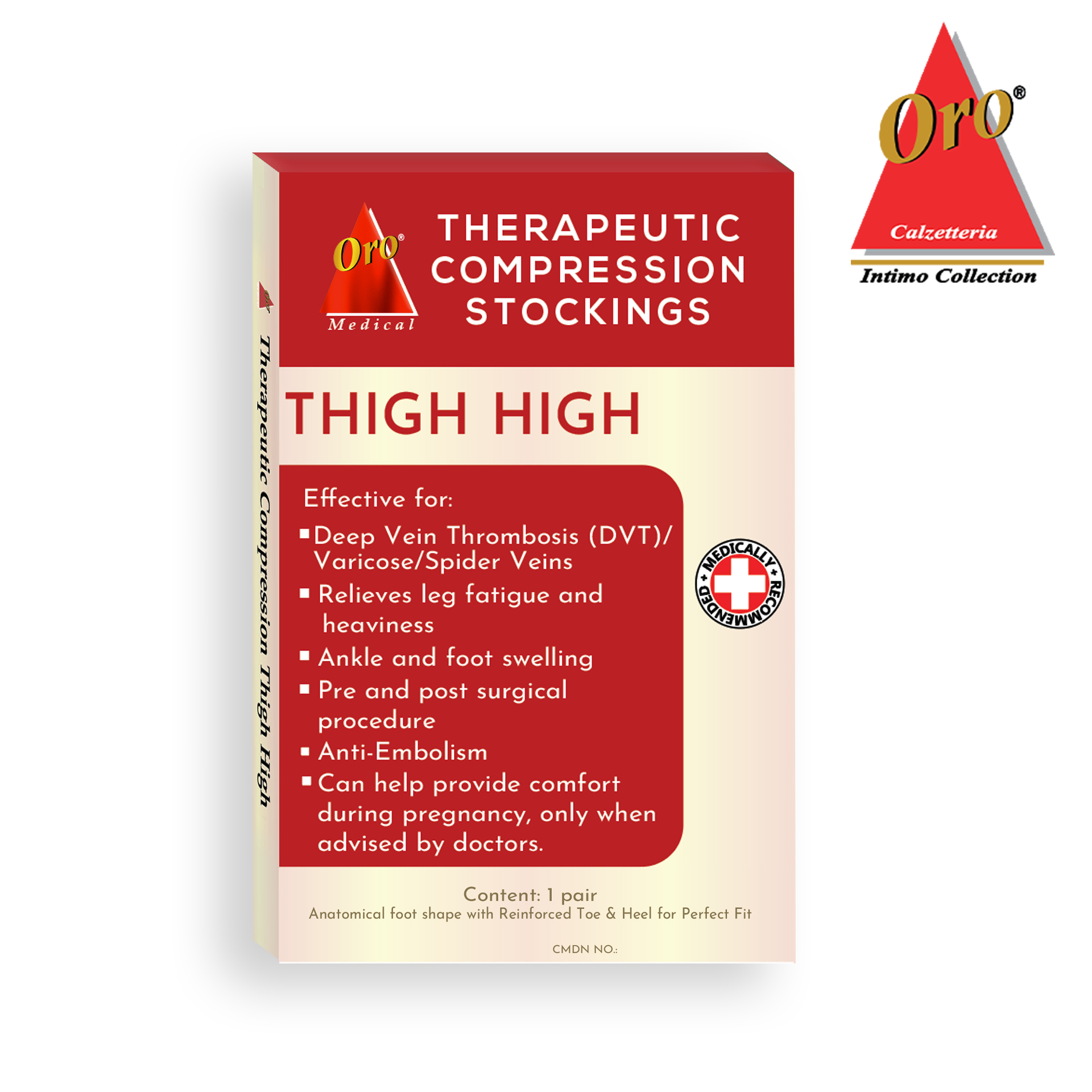 Oro Therapeutic Compression Stockings Thigh High 20-30mmHg (Prescription  Needed)