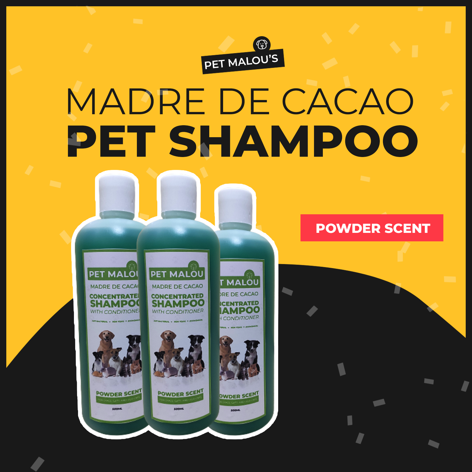 (500ml) Authentic Madre de Cacao Shampoo & Conditioner Anti Mange, Anti
