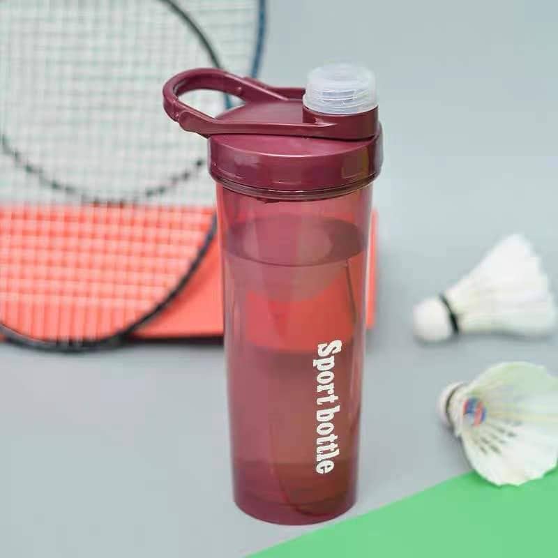 Sports Water Bottle 500ml Fitness Water Bottle with Lemon Squeezer Cup