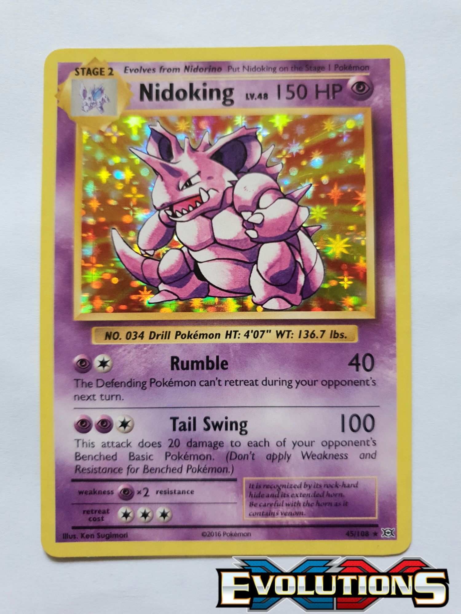 Original Pokemon Card - Nidoking Holo Rare Evolutions Set | Lazada PH