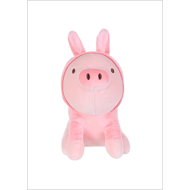 Miniso Sitting Piglet Pig Plush Toy with Hoodie Bee/Cow/Dinosaur/Rabbit ...