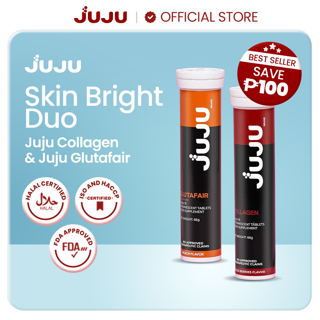 JUJU Collagen + JUJU Glutabright Bundle - 2 Tubes (1 Collagen + 1 Gluta)  for younger looking skin Collagen And Glutathione Tablets Antioxidant Skin  Health Supplement - Lazada | Lazada PH