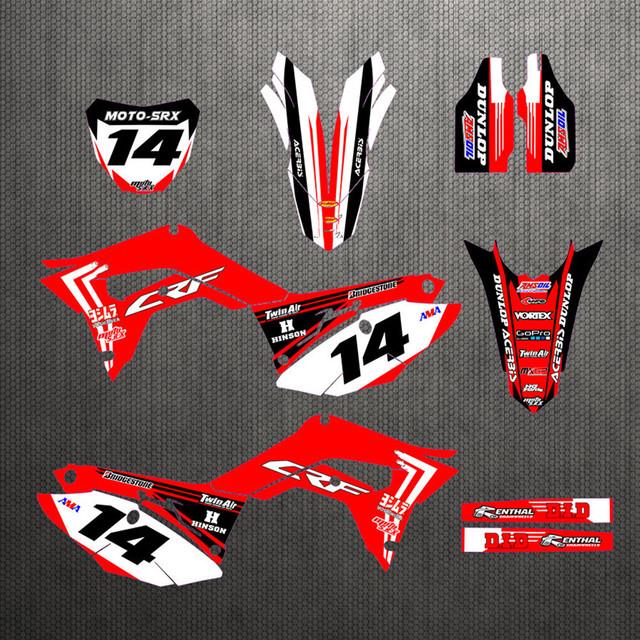 Motocross Full set of 3M Graphics DECALS STICKERS Backgrounds Emblems ...