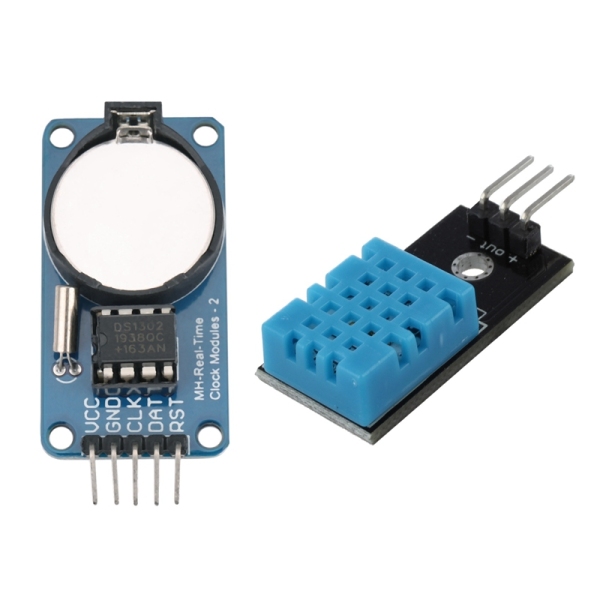 Bảng giá DHT-11 Digital Humidity Temperature Sensor Probe Moudle & DS1302 Clock Module with Battery Real-Time Clock Module RTC Phong Vũ