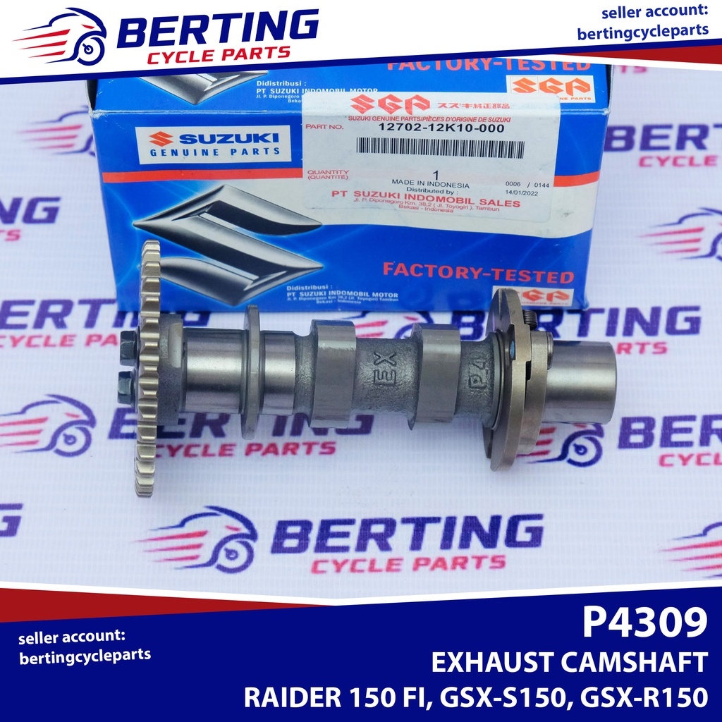 SGP EXHAUST CAMSHAFT Raider 150 FI GSXS150 GSXR150 Genuine 12702