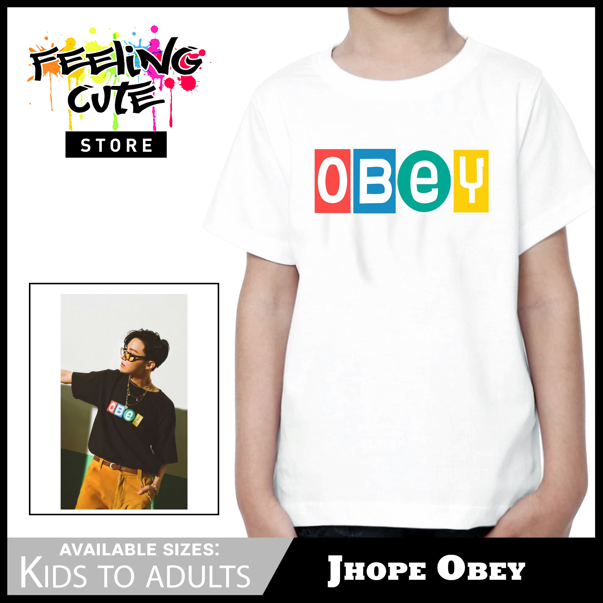 J-Hope Obey Shirt Black and White 