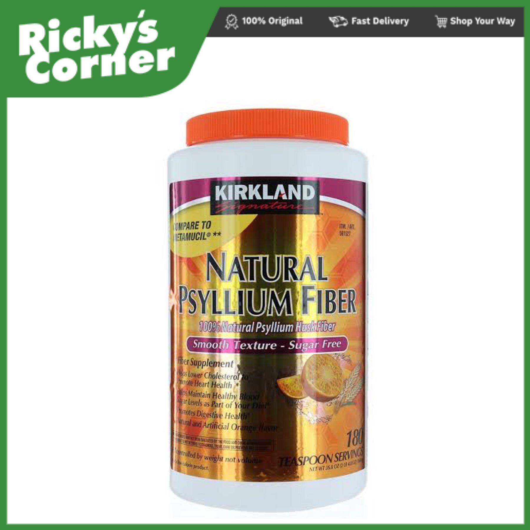 kirkland natural psyllium fiber sugar free powder Lazada PH