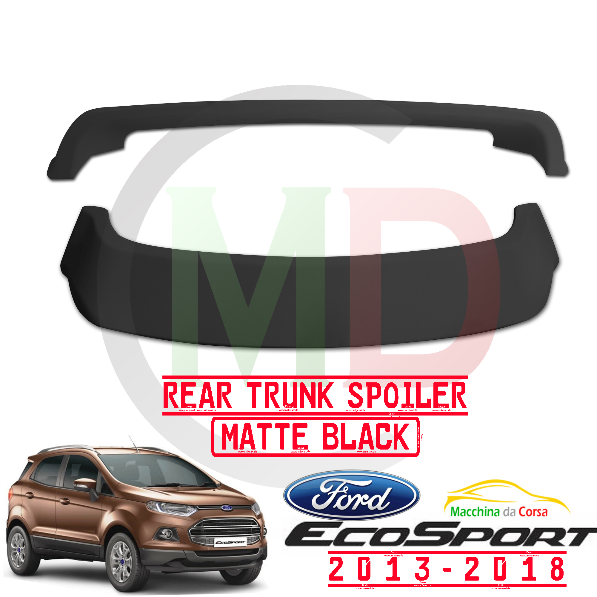 Ford Ecosport 20132018 Rear Trunk Spoiler (Matte Black) Lazada PH