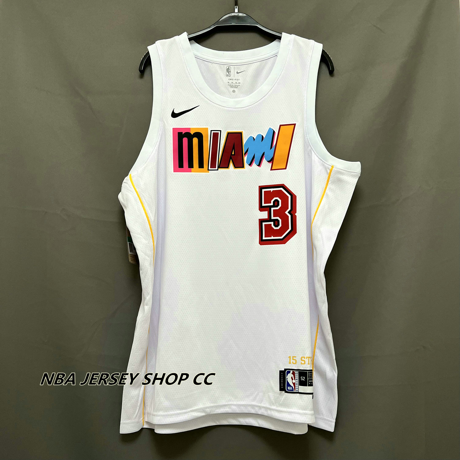 High Quality】2019-20 Men's New Original NBA Miami Heat #3 Dwyane Wade City  Edition Jersey Heat-pressed Vice Night Blue