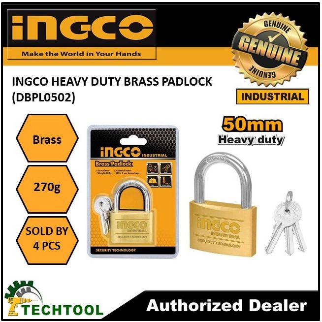 INGCO BRASS PADLOCK 50mm