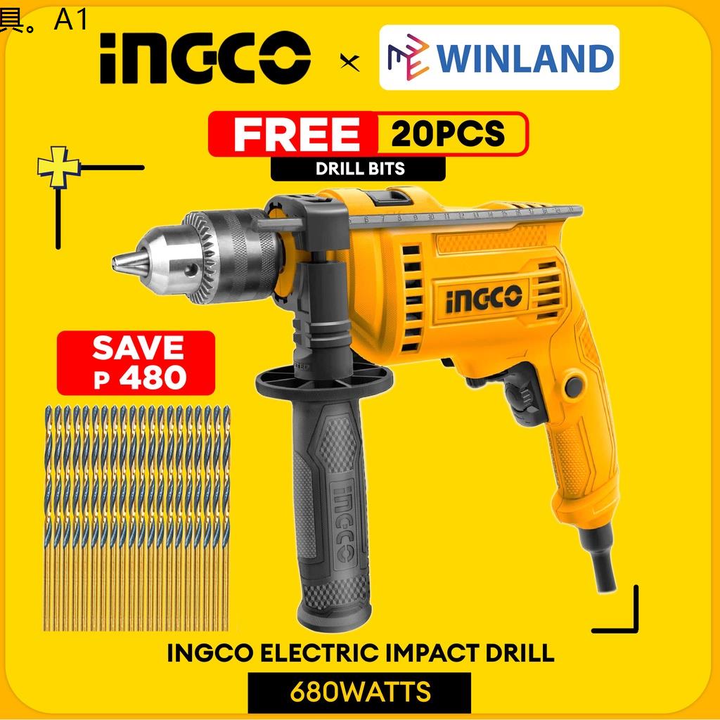 INGCO by Winland Impact Drill 680W Barena with Variable Speed Hammer