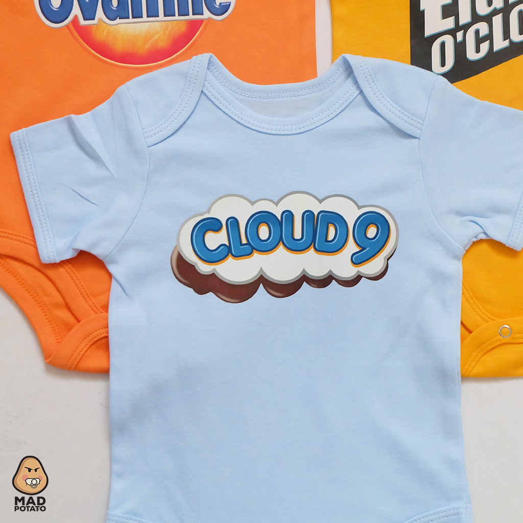 MAD POTATO CLOUD 9 Chocolate Baby Onesie Unisex Romper Monthly Milestone Onesie Lazada PH