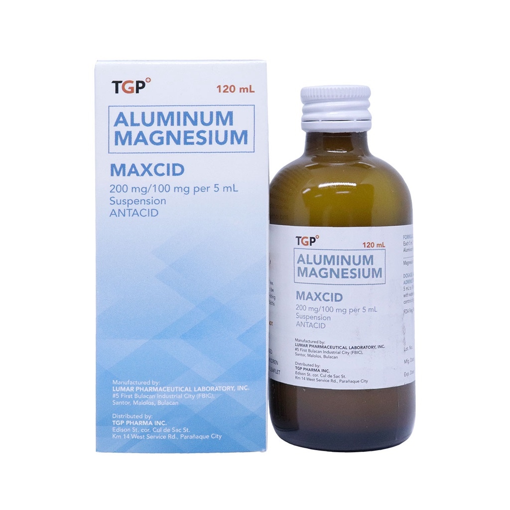 CTRVU TGP Maxcid Aluminum Magnesium 120ml 200mg/100mg per 5 mL Antacid