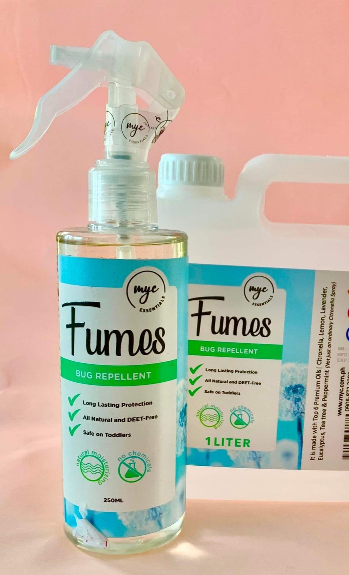 Fumes Natural Bug Repellent 1Litre &New packaging Fumes Skin Protect