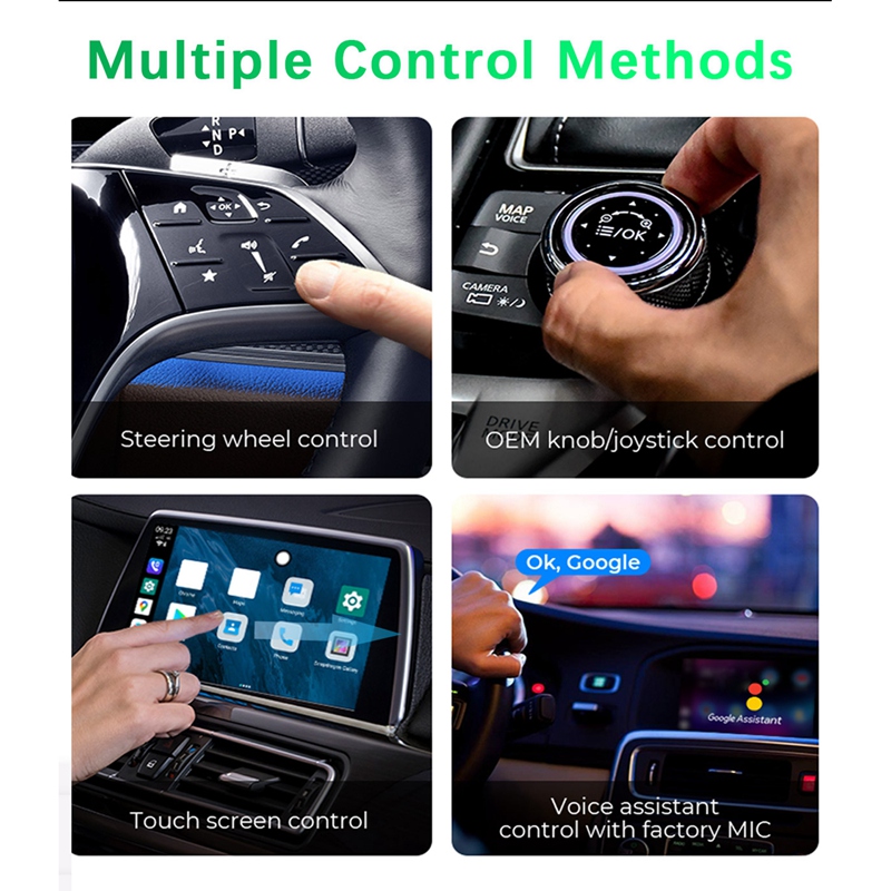 Wireless Carplay IOS Android Auto Ai Box Car Multimedia Player 4+64G