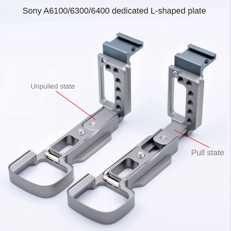 Quick Release L Plate Camera Bracket for Sony A6400 A6300 A6100 Handle Vertical L-Shaped Bracket with Hot Shoe Base
