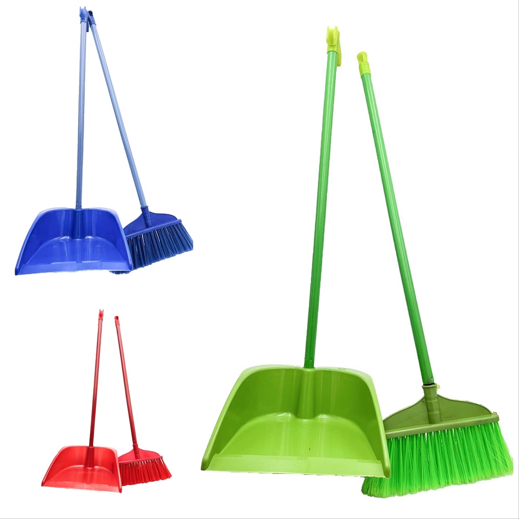 Broom and Dustpan Set Dust Pan with Handle Cleaning Brush Broom Floor ...