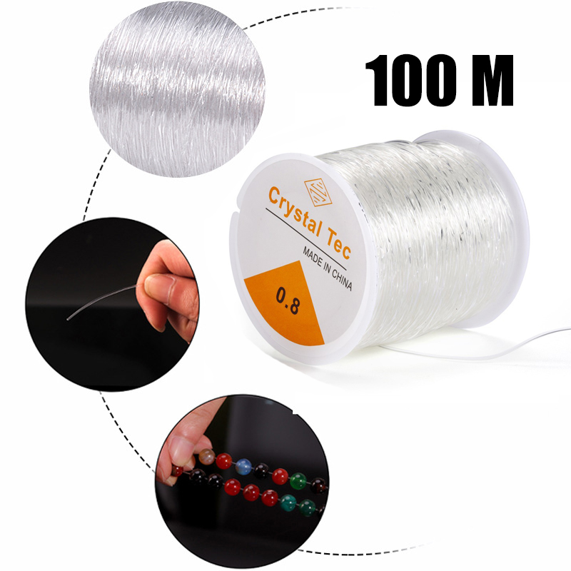1 set of 2362 inch/roll strong elastic crystal bead rope bracelet, elastic thread  necklace string DIY jewelry production