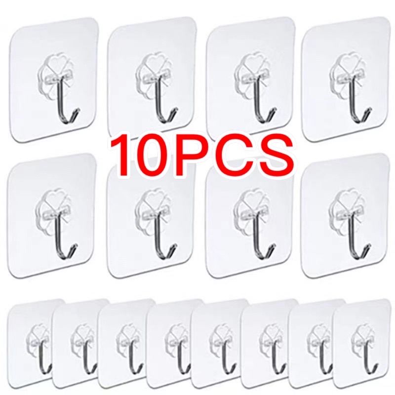 SKY CO.Ltd COD 10Pack Adhesive Wall Hook Reusable NonSlip
