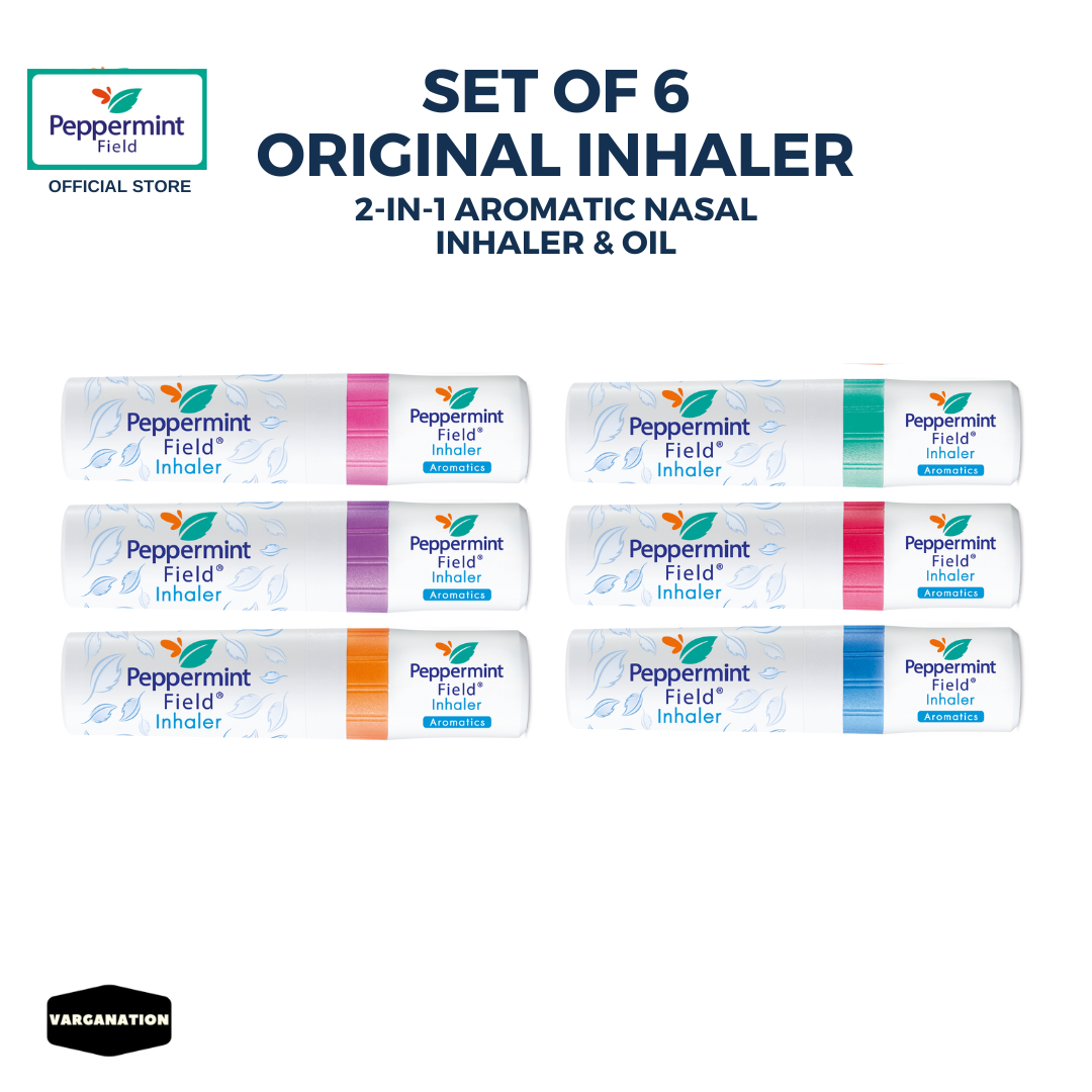 Set of 6 PEPPERMINT FIELD INHALER & OIL AROMATICS 2 IN 1 MADE IN THAILAND World Famous Product