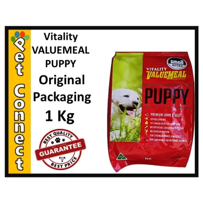 VITALITY VALUEMEAL PUPPY 1Kg ORIGINAL PACKAGING Dog Food for Puppy Small Bites
