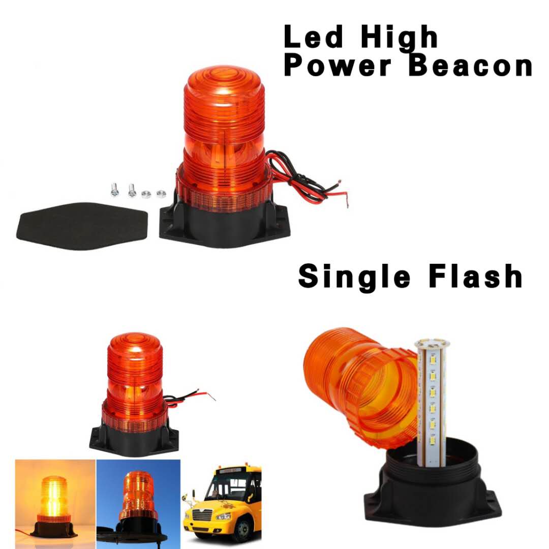 LE-JX Red/Blue 30 LEDs Safety Strobe Flashing Light Bar Double Side High Intensity Roof Top Plow Flash Traffic Advisor Emergency Hazard Warning Lighting Mini Beacon with Magnetic Base 12-24V, 30W 