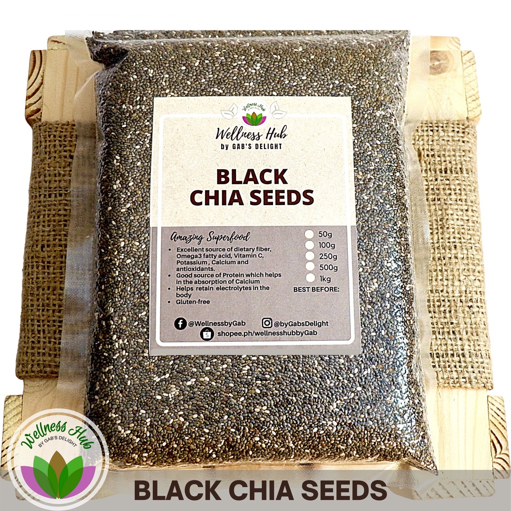 Organic Black Chia Seeds (Keto Friendly/Low Carb) 500g &1 kilo Lazada PH