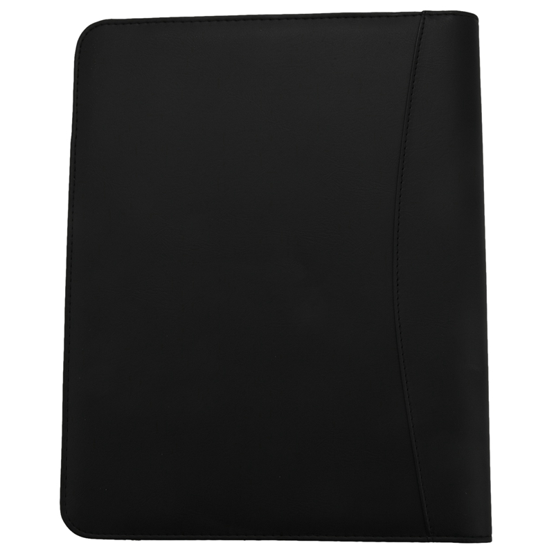 A4 Leather 3 Ring Portfolio Binder Business Binder Padfolio with Notebook Pad for Interview & Business