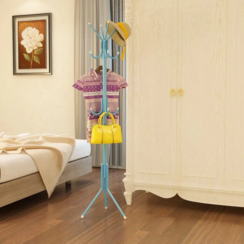 9 Hook Clothes Tree Coat Rack Metal Coat Handbag Scarf Hanger Saving Space  Portable Hat Clothes Stand Bedroom Decor