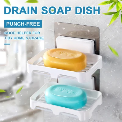 ARUN Soap Storage Box Bath Wall-Mounted Draining Case Plate Soap Dish Sink for Kitchen, Bathroom Holder