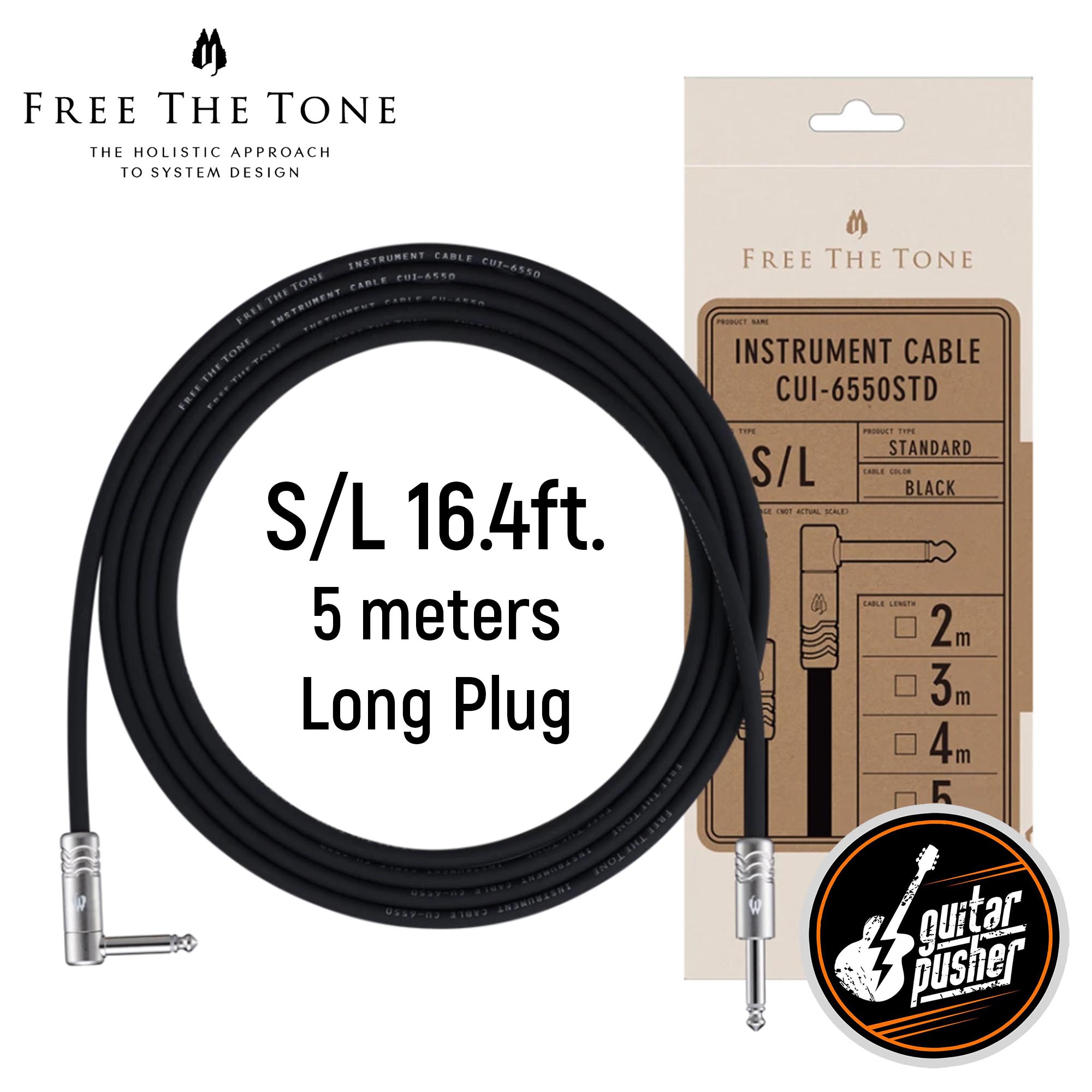 Free The Tone CUI-6550 Low Capacitance Instrument Cable - S-S and 