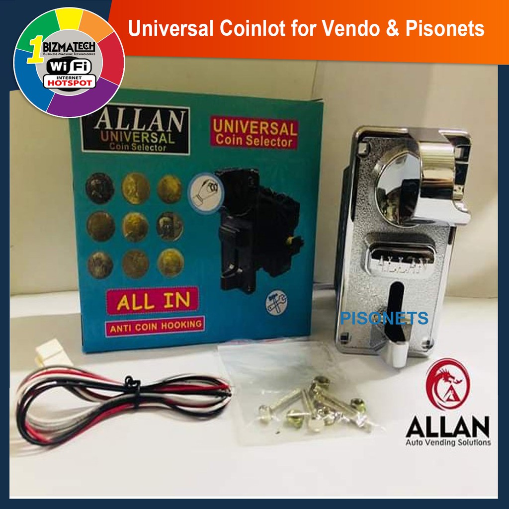 Allan Universal Coinslot / Coin slot Anti hooking for Piso Wifi ...