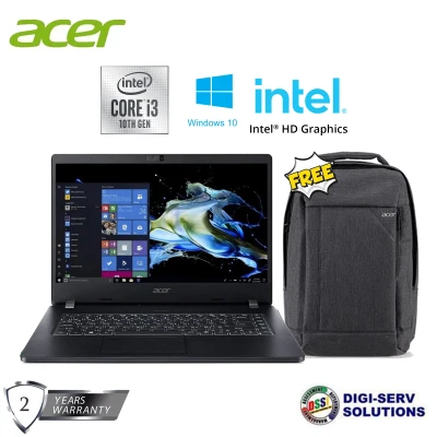 Acer Travelmate TMP214-52-33WN 14" HD Laptop with Intel Core i3-10110U Processor, 8GB Memory, 1TB 2.5-inch Storage, Intel UHD Graphics, Windows 10 Home OS, and Free Acer Backpack