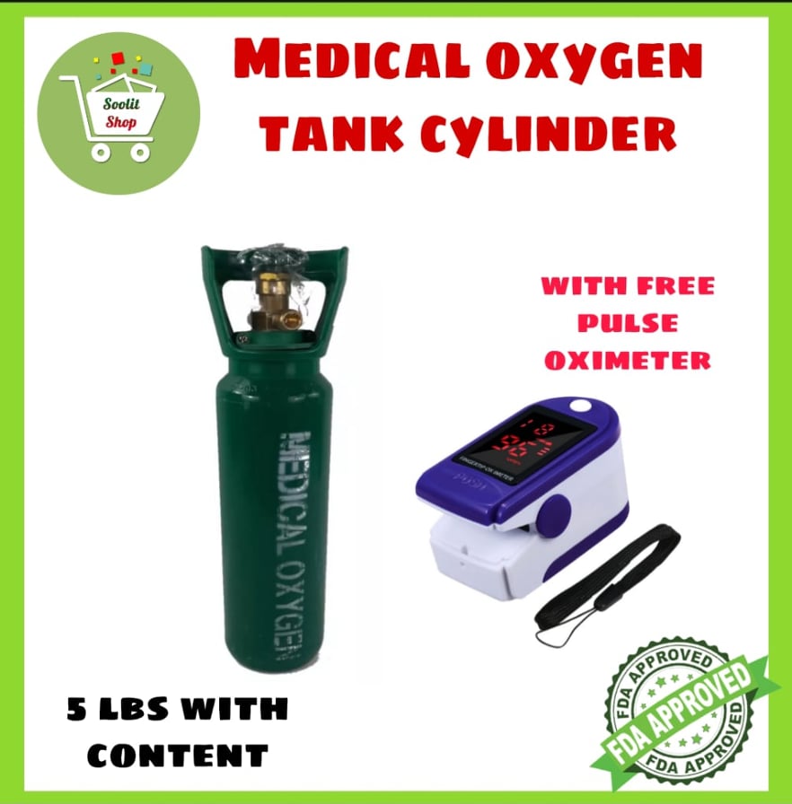 Soolit Shop Oxygen tank portable 5lbs Oxygen tank 5lbs FREE OXIMETER