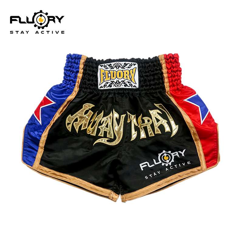 Details about   Breathable MMA Boxing Short Muay Thai Fightwear Blue and Red Star Designs Outfit 