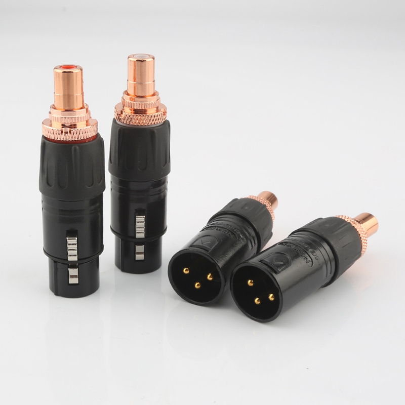 Monacor Neutrik NF-2DB0 Presa RCA Da Incasso Nera – Contatti Dorati