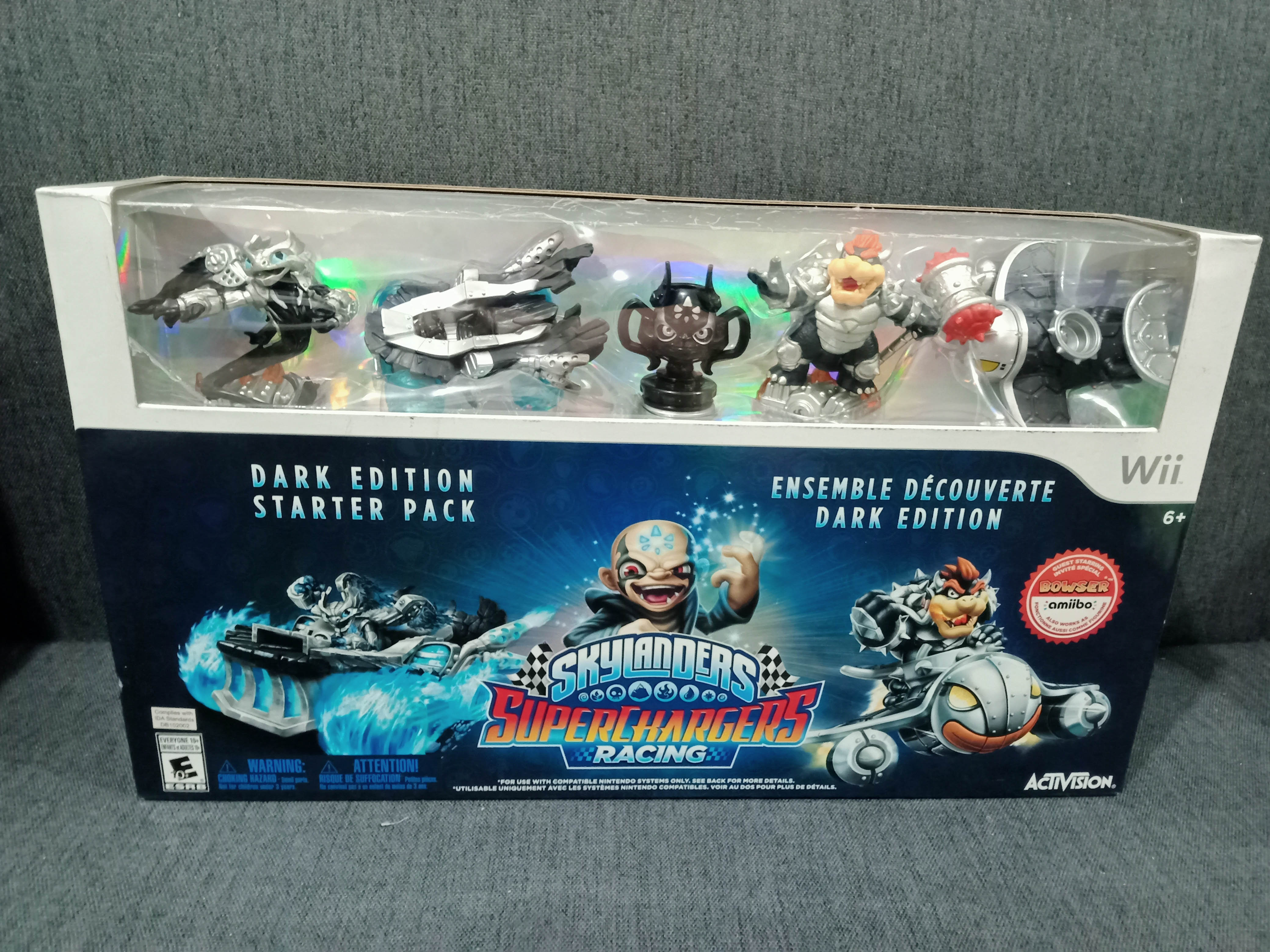 Skylanders Superchargers Racing Dark Edition Starter Pack For Nintendo Wii W/ Bowser