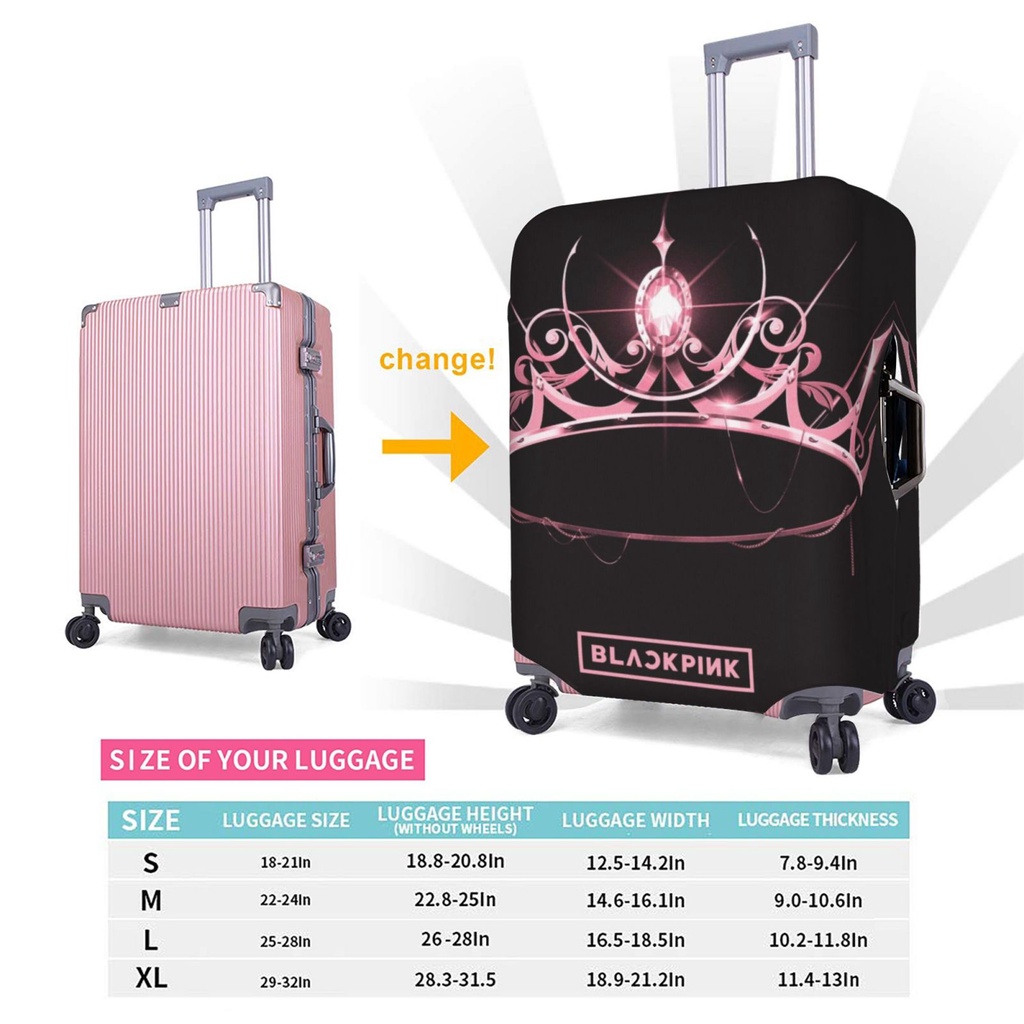 Pink Letter Y Luggage Protective Cover, Dustproof & Scratch Resistant,  Suitable For 18 Inch-32 Inch Suitcase