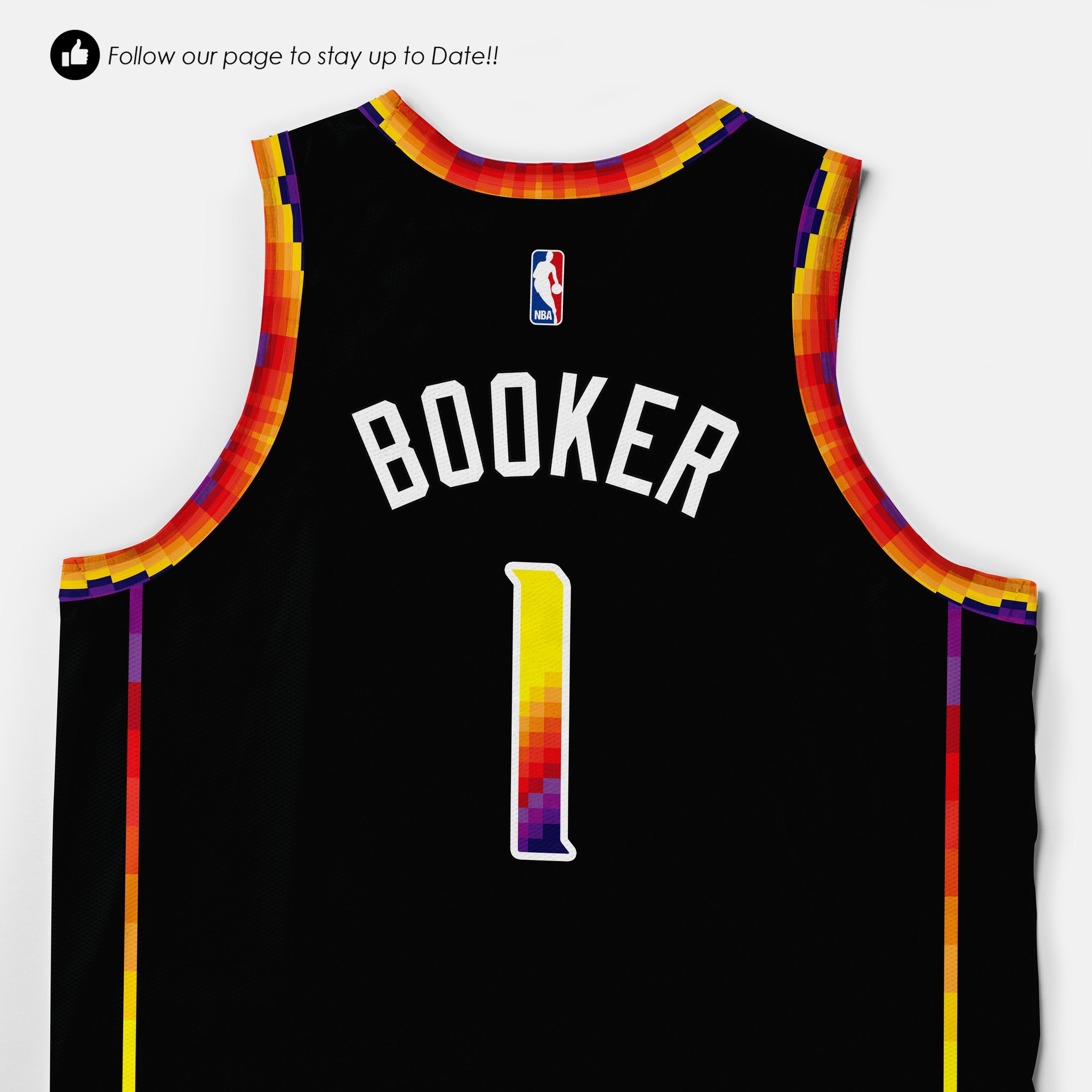 HG PHOENIX SUNS BOOKER CONCEPT FULL SUBLIMATION JERSEY BASKETBALL JERSEY  FREE CUSTOMIZE OF NAME AND NUMBER